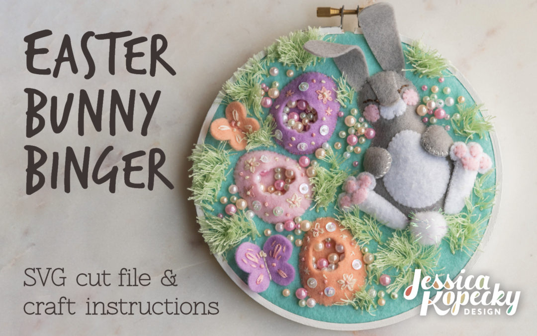 Easter Bunny Binger Embroidery Hoop Craft